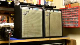 70s Silverface Music Master 6v6 Tube Bass Amp [upl. by Nnairac]