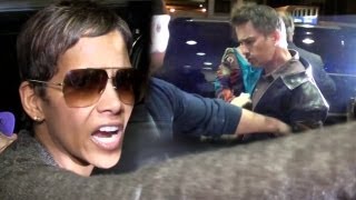 Halle Berry Breaks Up Fight Between Olivier Martinez And Photographer At LAX [upl. by Ymeraj954]