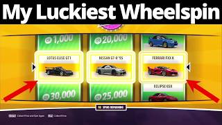 My LUCKIEST Wheelspin In Forza Horizon 5 300 Super Wheelspin Opening [upl. by Natsirk]