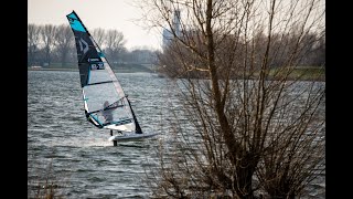 windfoiling Giesbeek the Netherlands winter 2022 [upl. by Naawaj]