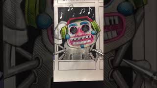 Drawing DJ Music Man from Security Breach  FNAF [upl. by Yenohtna]