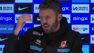 Middlesbrough 61 League Cup semi defeat by Chelsea was brutal  Carrick｜EFL Cup [upl. by Kally]