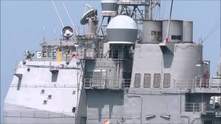 The USS Antietam CG54 Cruiser at the Manila Harbor [upl. by Warwick]