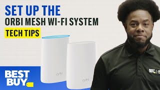 Setting Up the Orbi Mesh WiFi System  Tech Tips from Best Buy [upl. by Arekat]