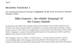 Silbo Gomerothe whistle language of the Canary Islands  IELTS 15 Reading Answers with Explanation [upl. by Hammel]