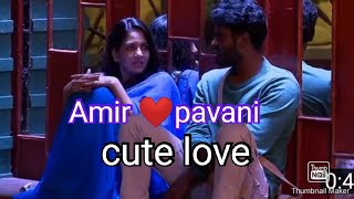 Amir😍pavani cute love Amir pavani WhatsApp statusBigg boss 5 Tamil [upl. by Nadiya292]