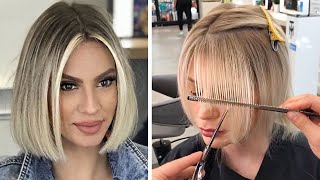 New Trendy Haircuts Ideas For Women  10 Short and Medium Hair Cutting [upl. by Ardnasil]