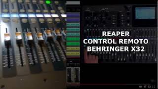 REAPER CON X32 COMO SUPERFICIE DE CONTROL [upl. by Talbott]