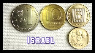 Coin collection  Israel  4 Coins  Sheqel amp Agorot  from 1971 [upl. by Adraynek835]