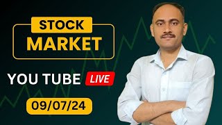 Stock Market Live 09 July 2024  Indices Live A nalysis  important Stocks Analysis [upl. by Dis]