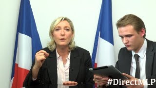 Marine sadresse aux Français en direct sur internet 27 mars [upl. by Atikram148]