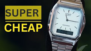 Silver Casio AQ 230 A Stylish Vintage Watch  Unboxing [upl. by Esiled]