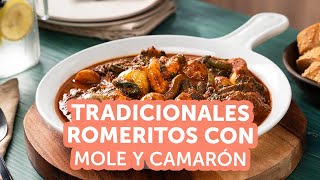 Tradicionales romeritos con mole y camarón  Kiwilimón [upl. by Yehudi265]