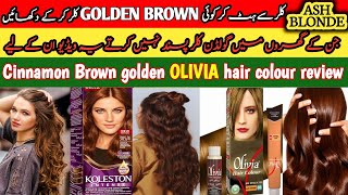 OLIVIA HAIR COLOUR 1206REVIEW KOLESTON WELLA HAIR COLOUR REVIEW AT HOME CINNAMON BROWN GOLDEN REVIEW [upl. by Bluh]