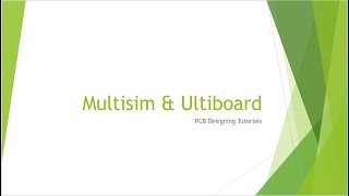 Multisim Ultiboard PCB Designing Tutorial 1  Introduction [upl. by Emiatej213]