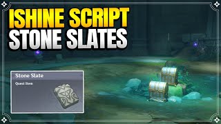 All 7 Stone Slate of Tsurumi Island  Ishine Script  World Quests and Puzzles 【Genshin Impact】 [upl. by Samuela]