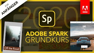 Adobe Spark 2020 Grundkurs für Anfänger Deutsch Tutorial [upl. by Aric]