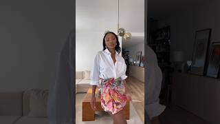 MINI SCARF SKIRT TUTORIAL scarf size 160x75cm scarftutorial miniskirts [upl. by Sadonia]