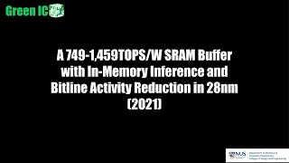 New inmemory computing SRAM with 90 bitline activity reduction 109 TOPSmm2 and 7491459 TOPSW [upl. by Akeihsal854]