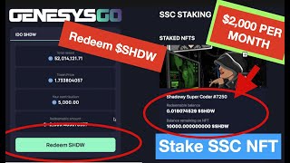 GenesysGo IDO  How To Redeem SHDW and How To Stake Shadowy Super Coder NFT  Vlog 56 [upl. by Ecitnerp]