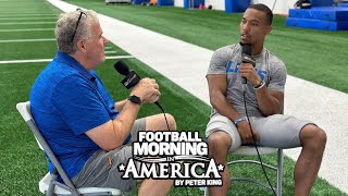 How being trilingual helps NFLs AmonRa St Brown  Peter King Training Camp Tour 2023  NFL on NBC [upl. by Burnett]