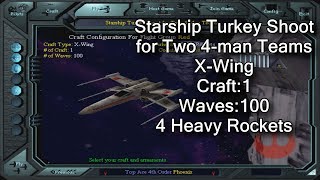 Xwing vs TIE Fighter  Starship Turkey Shoot for Two 4man Teams  XWing [upl. by Nwahc]