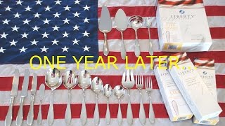 Made in the USA Liberty Tabletop Flatware Review  Betsy Ross One Year Later [upl. by Terrab]