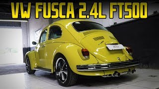 VW Fusca 1972 com motor 24L a ar com preparação aspirada e injeção FT500 [upl. by Rehpotsyrhc]