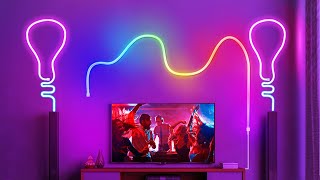 RGBIC Neon Rope strip lights with music sync multicolor 3M and 5M [upl. by Anikes]