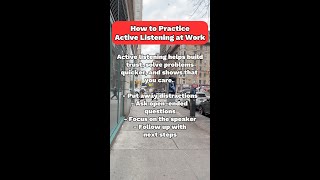 How to Practice Active Listening at Work [upl. by Ahsineb]