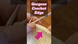 Gorgous Crochet Edge For Your Knits crochet knitting [upl. by Gurl745]