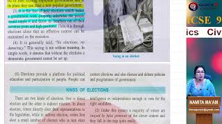 ICSE CLASS 9 CIVICS CH5 ELECTIONS [upl. by Aisanat]