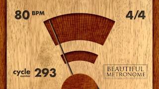 80 BPM 44 Wood Metronome HD [upl. by Barbour]