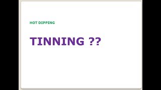 TINNING PROCESS II HOT DIPPING METHOD ENGLISHHINDI [upl. by Burnsed]