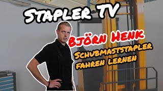 Stapler TV  Gabelstapler fahren lernen  Jungheinrich Schubmaststapler Bedienung  Björn Henk [upl. by Puiia974]