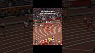 BOLT AND POWELL GOES GODMODE😱🚀usainbolt asafapowell 100k 100 relay sprinter sprinting 10k [upl. by Crystal]