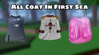 How to Get All Coat in First Sea  Blox Fruit [upl. by Thomasin962]