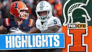 Michigan State Spartans vs Illinois Fighting Illini Highlights  FOX College Football [upl. by Illoh]