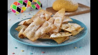 Come fare delle chiacchiere friabili e bollose ricetta con e senza bimby [upl. by Etnaled]