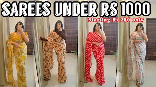 Affordable Saree Haul Starting Rs 280 only  Everything under RS 999  Amazon saree Haul [upl. by Reinhart237]