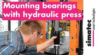 Mounting bearings with hydraulic press [upl. by Cand]