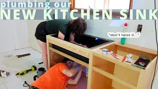 Ep 9 We plumbed our kitchen sink with no prior experience [upl. by Haslett404]