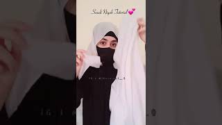 One minute Niqab Tutorial  Hijab style  Saudi Niqab Tutorial  zainab [upl. by Hadias]