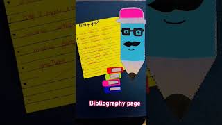 Bibliography page decoration for project file shortsvideo youtubeshorts art decoration [upl. by Nerol]