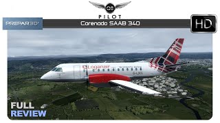 Prepar3D V4 Carenado SAAB S340  Full Review [upl. by Josias]