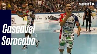 CASCAVEL 2 X 1 SOROCABA  GOLS  LIGA NACIONAL DE FUTSAL  sportv [upl. by Dibrin411]