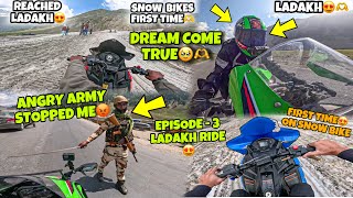 First Vlog😍 on Snow Bike  Army Stopped me on Ladakh Ride😡 Episode 3 Preparation for Ladakh Ride [upl. by Eiram508]