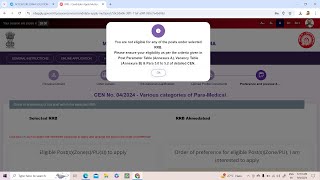 RRB Para medical form filling issueyou are not eligible for the postsrrb rrbjeformfilluprail [upl. by Gunilla]