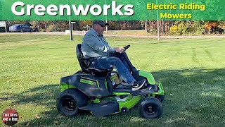 Greenworks Pro 82V Electric Riding Mower [upl. by Acinonrev]