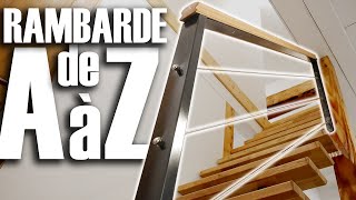 Fabriquer une Rambarde dEscalier  Metal et Bois DIY  ⓇⒷ [upl. by Ephrem187]